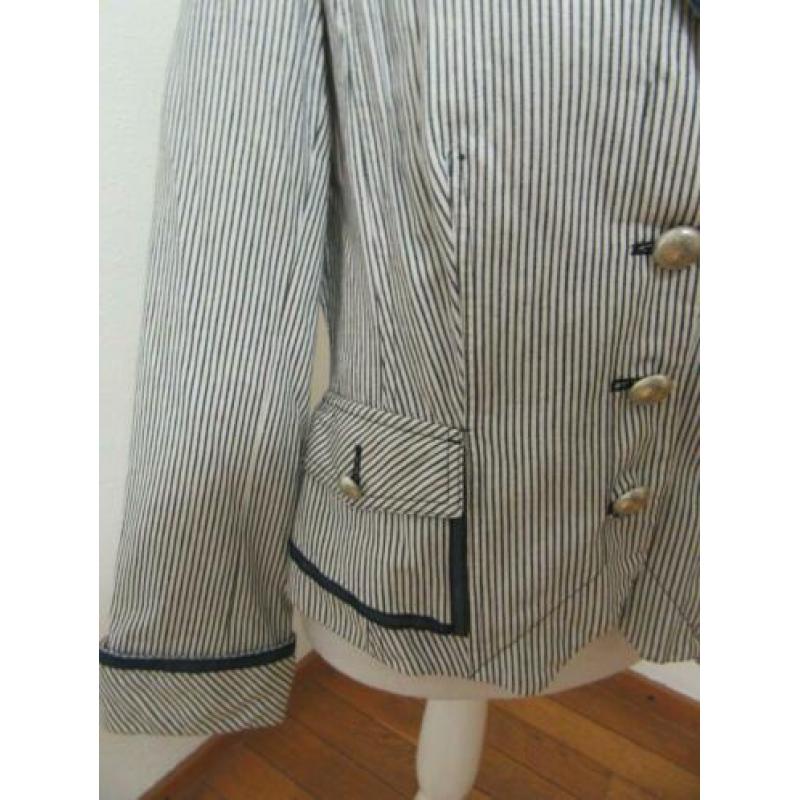 N40 apart colbert jasje BONAPARTE blauw wit maat 38
