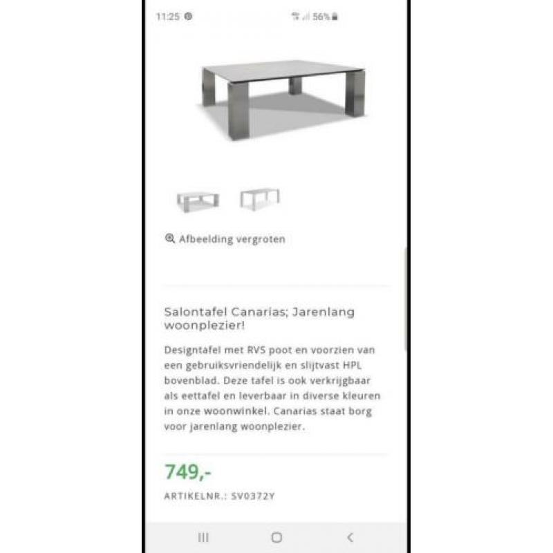 Salon tafel