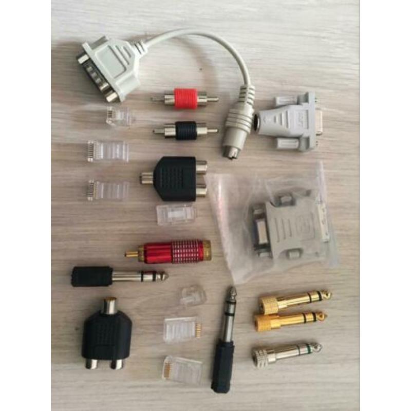 6,2mm Stereo Jacks Verguld Divs Telefoon Stekkers RCA Verb