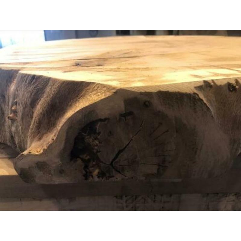 Eikenhouten boomstam tafelblad! 94 cm