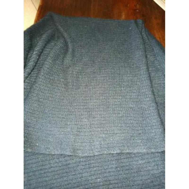 Blauwe poncho Wallis one size