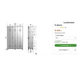 Nijhof Baarn 3 door connect lock cabinet