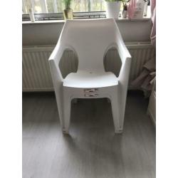 Allibert 2 nieuwe witte tuinstoelen