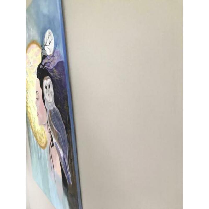 Groot 115x75 acryl schilderij Nieuw Handgeschilderd