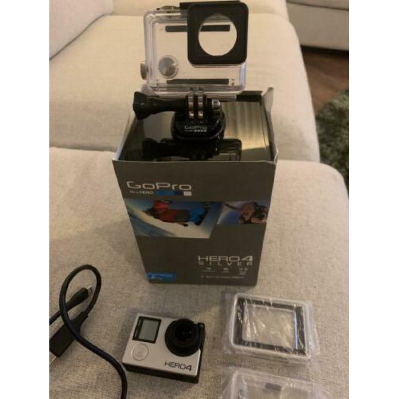 Gopro Hero 4 Silver met originele doos en extra accu!