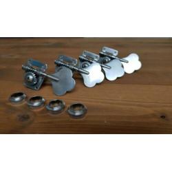 Reliced Fender/Squier VM Jazz Bass tuners, stem mechanieken
