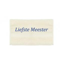Geborduurde handdoek "Liefste Meester"