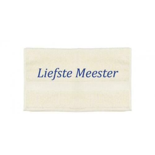Geborduurde handdoek "Liefste Meester"