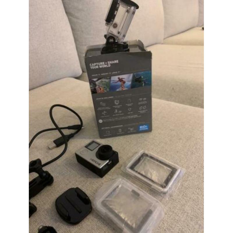 Gopro Hero 4 Silver met originele doos en extra accu!