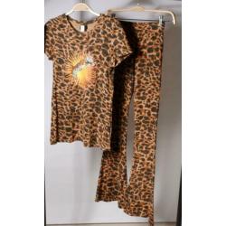 COLOURFUL REBEL leopard set maat XS ZGAN