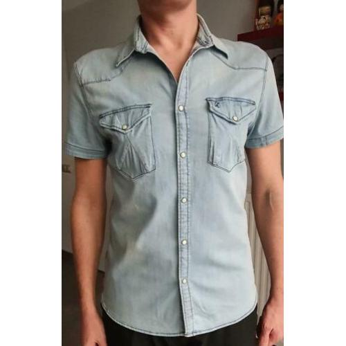 Chasin jeans overhemd korte mouw maat M ZGAN