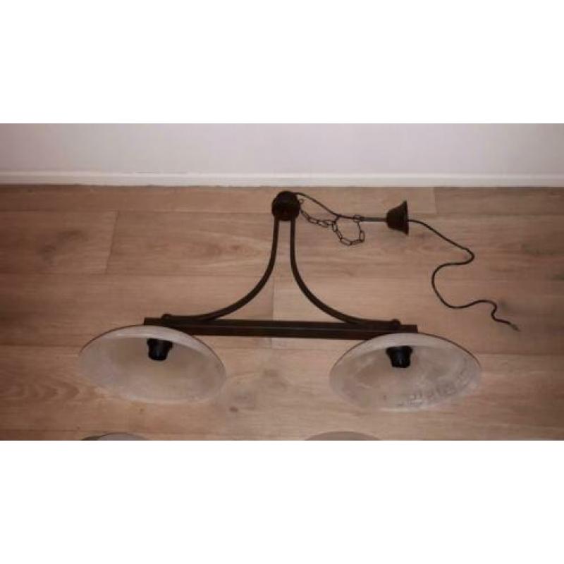 Lampen set, hanglamp, 3x wandlamp en plafonniere.