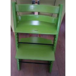 Originele frisse groene stokke tripp trapp kinderstoel