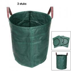 3 x tuinzak, afvalzak, bladzak 76 x 67 cm. 272 liter per zak