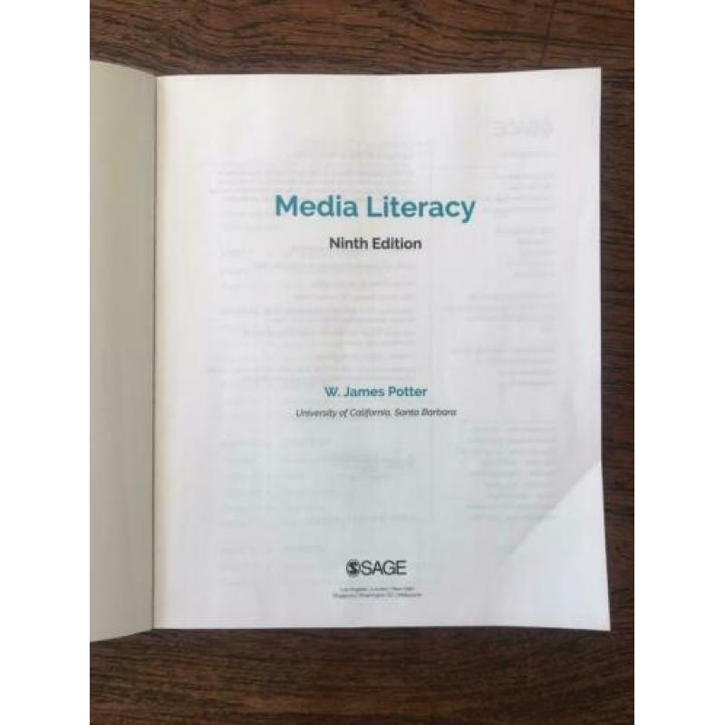 Media Literacy - W. James Potter (9e editie)