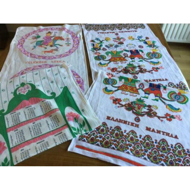 Retro:(over) handdoeken:o.a. 1966 kalender,sunlight,persil