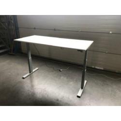 Elektrisch verstelbare zit/sta bureaus OG 180x80cm alu/wit
