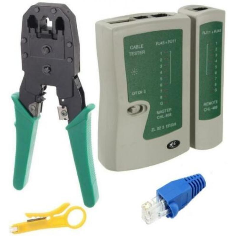 Montagetang / Connectortang RJ9, RJ11, RJ45 + tester en conn