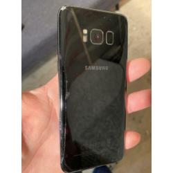Samsung Galaxy S8 zwart barst in scherm