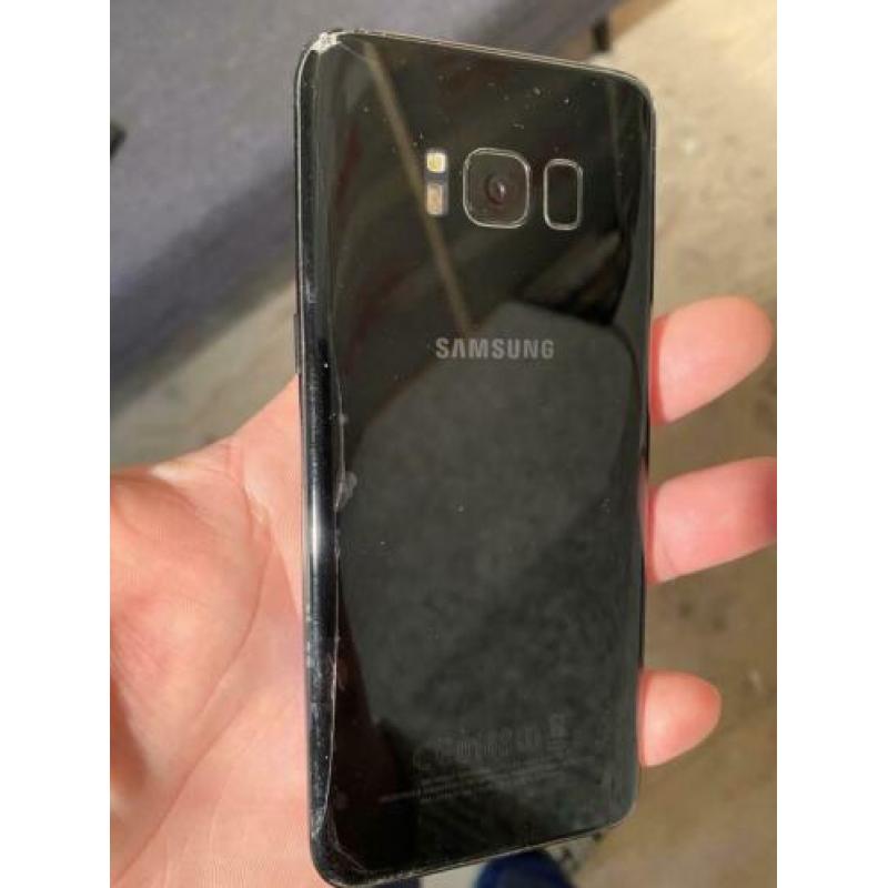 Samsung Galaxy S8 zwart barst in scherm