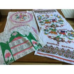 Retro:(over) handdoeken:o.a. 1966 kalender,sunlight,persil