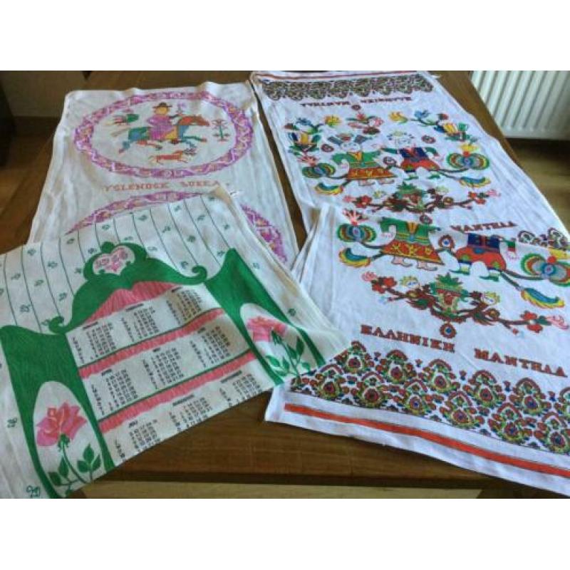 Retro:(over) handdoeken:o.a. 1966 kalender,sunlight,persil