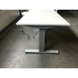 Elektrisch verstelbare zit/sta bureaus OG 180x80cm alu/wit