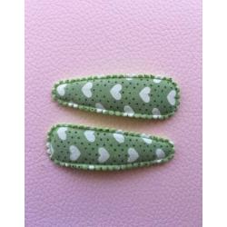 Hippe knipjes/haarspeldjes/5cm/zomers/groen/ 5 voor 5 euro