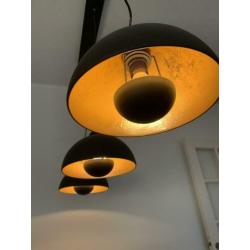 Industriële hanglampen eettafel