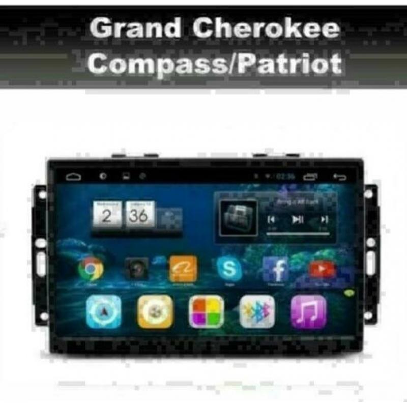 Jeep Cherokee Compass Patriot navigatie dab+ android 7.1 usb