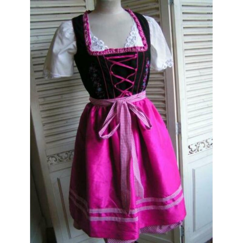 tiroler dirndl jurk schort blouse maat 36 nr KK 1192 ger do