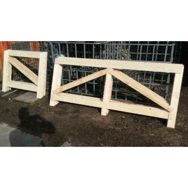 Hekken, hekjes, hekwerk van hout, div. hoogtes en lengtes