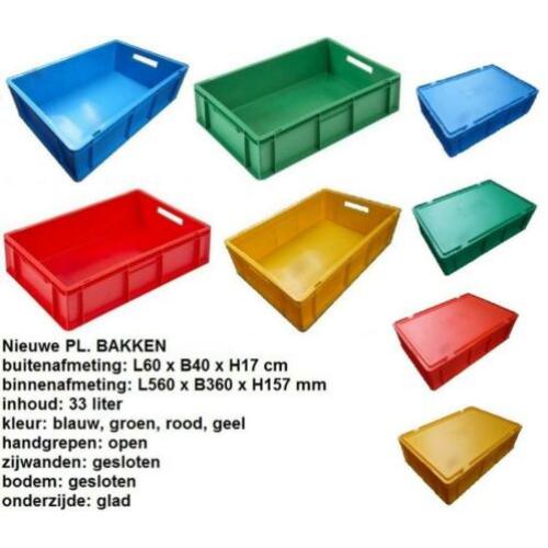 Nieuw PL. BAKKEN OPSLAGBAK STAPELBAK KRATTEN 60x40x17cm
