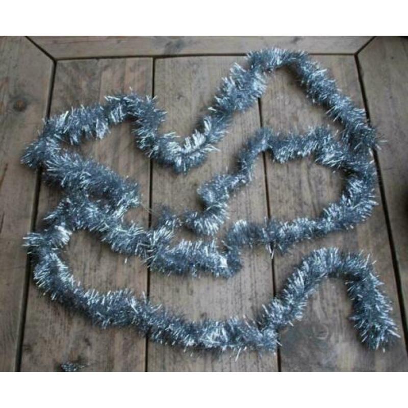 Kerstboom slingers Zilver