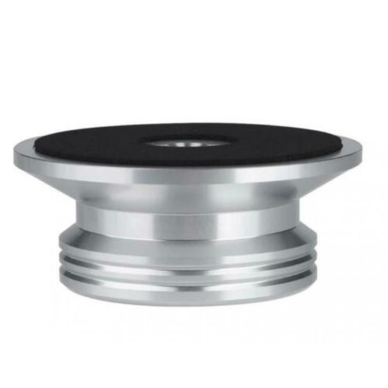Platenpuck - Platengewicht met waterpas: zilverkleur!