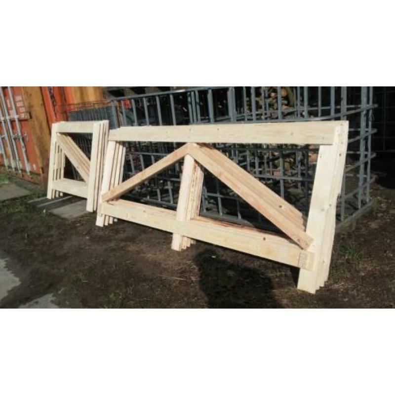Hekken, hekjes, hekwerk van hout, div. hoogtes en lengtes
