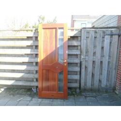 hardhouten voordeur met dubbelglas 83,0 x210,5