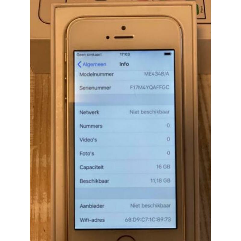 iPhone 5S als nieuw 16GB GOLD