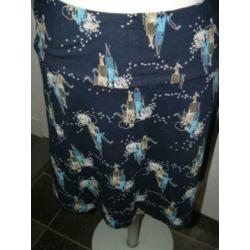 Donkerblauwe allover printed King Louie rok maat S