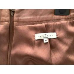 Essentiel lederen cognac kleurige rok. Mt 38