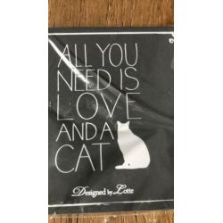 Wand tegel met tekst cat