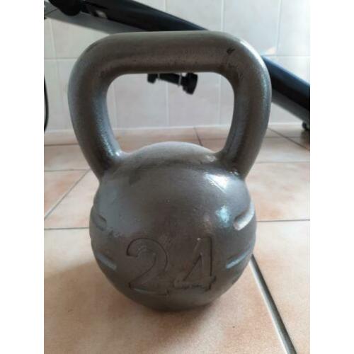 Kettlebells/gewichten opdruksteunen buikspierbankje/yogamat
