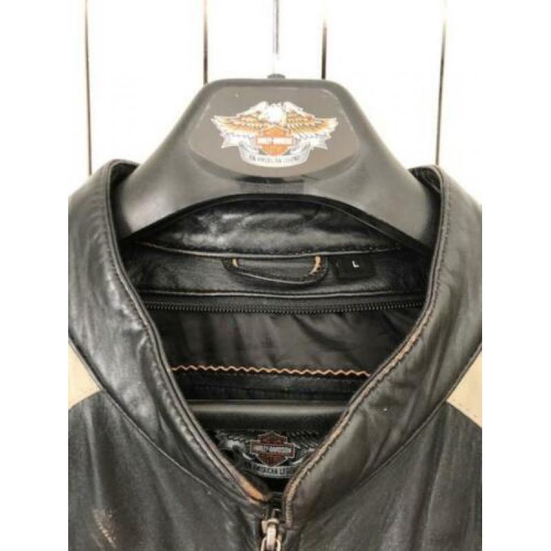 Harley Davidson Kalfslederen Motorjack (Maat L)