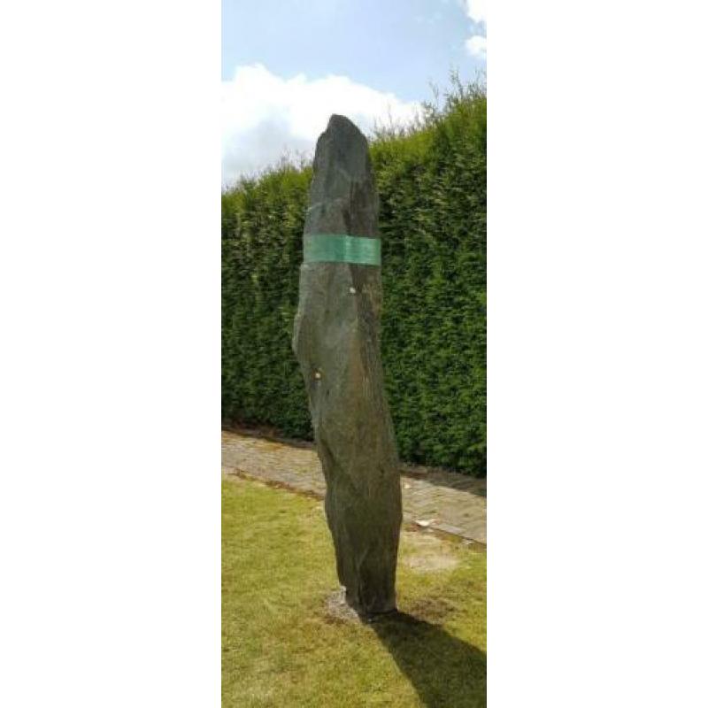 Wilfried Grootens(1954)Basalt Glasobject Zuil Hoog 185 CmGes