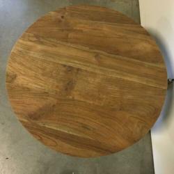 Stoere Salontafel - Teak / IJzer - 50 cm – TTM Wonen