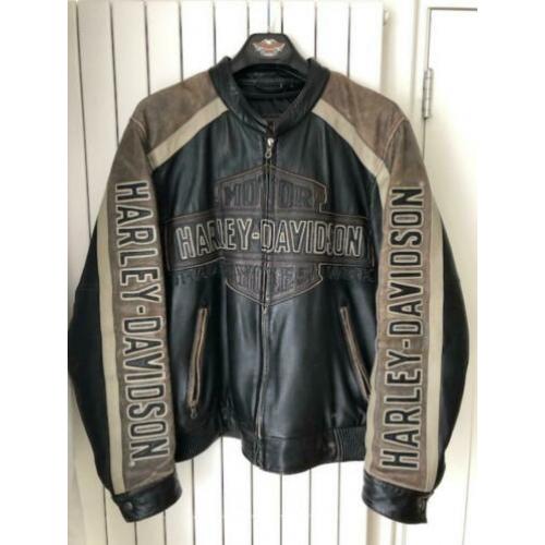 Harley Davidson Kalfslederen Motorjack (Maat L)