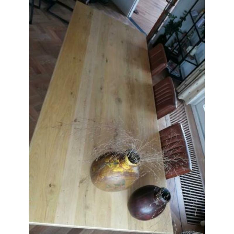 Robuuste eiken tafel 6 personen!
