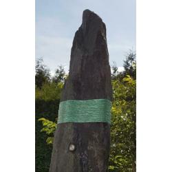 Wilfried Grootens(1954)Basalt Glasobject Zuil Hoog 185 CmGes
