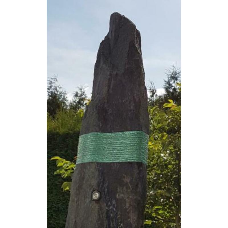 Wilfried Grootens(1954)Basalt Glasobject Zuil Hoog 185 CmGes