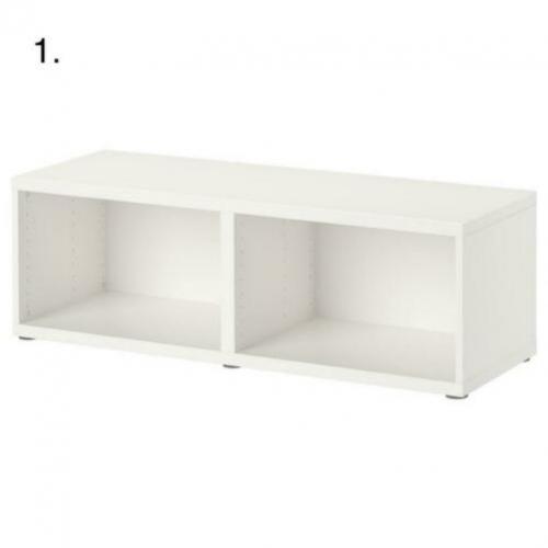 GEZOCHT: Ikea Bestå elementen wit/wit geglazuurd eikeneffect